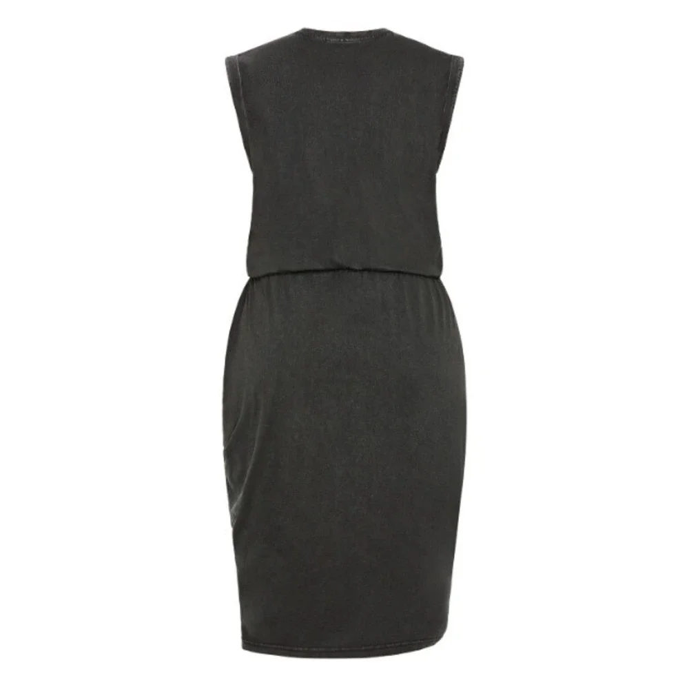 City Chic Ivy Wash Black Acid Ruched Mini Dress NWT Plus‎ Size Sleeveless